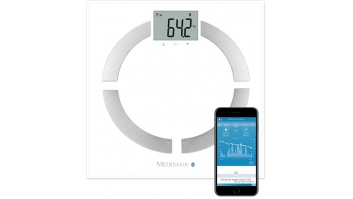 Medisana BS 444 Body Analysis Scale, Stainless Steel, Bluetooth