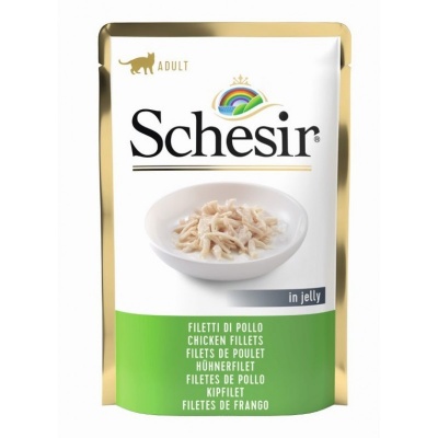 Schesir Cat Chicken Fillets, 85g - vistas fileja želejā