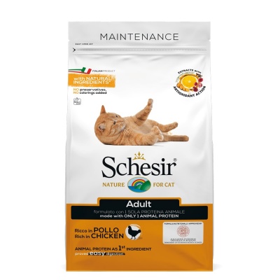 Schesir ADULT CHICKEN сухой корм для взрослых кошек 400г