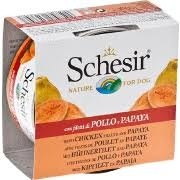 Schesir КУРИНОЕ ФИЛЕ И ПАПАЙЯ С КУСОЧКАМИ ФРУКТОВ, 150г