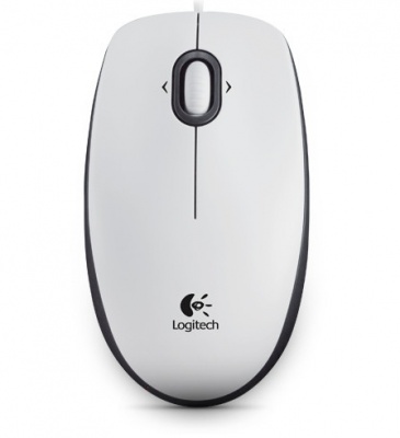 Logitech B100 White, Portable Optical Mouse