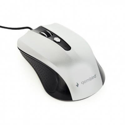 Gembird Mouse  MUS-4B-01-BS Standard, No, Black/ silver, No,