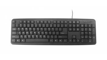 Gembird KB-U-103-RU Standard, Wired, Keyboard layout EN/RU, 1.4 m, Black, 424 g