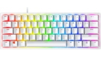 Razer Huntsman Mini 60%, Gaming keyboard, Opto-Mechanical, RGB LED light, NORD, Mercury White, Wired