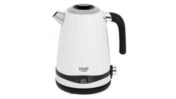 Adler Kettle AD 1295w Electric, 2200 W, 1.7 L, Stainless steel, 360° rotational base, White