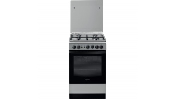 INDESIT Cooker IS5G1PMX/E Hob type Gas, Oven type Gas, Stainless steel, Width 50 cm, Grilling, 59 L, Depth 60 cm