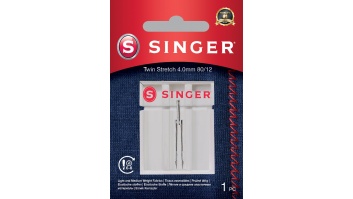 Singer Twin Stretch Needle, Decorative, 4.0 80/12 1PK