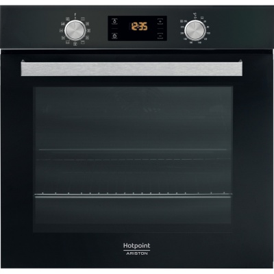 Hotpoint Oven FA5 841 JH BL HA 71 L, Multifunctional, AquaSmart, Knobs and electronic, Height 59.5 cm, Width 59.5 cm, Black