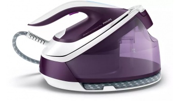 Philips Ironing System GC7933/30 PerfectCare Compact Plus 2400 W, 1.5 L, 6.5 bar, Auto power off, Vertical steam function, Calc-clean function, Purple, 120 g/min