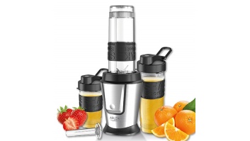 Adler Blender AD 4081 Tabletop, 800 W, Jar material BPA Free Plastic, Jar capacity 0.57 and 0.4 L, Ice crushing, Black/Stainless steel