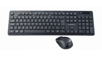 Gembird KBS-WCH-03 Keyboard and Mouse Set,  Wireless, Mouse included, US, Wireless connection, Black, US, 380 g
