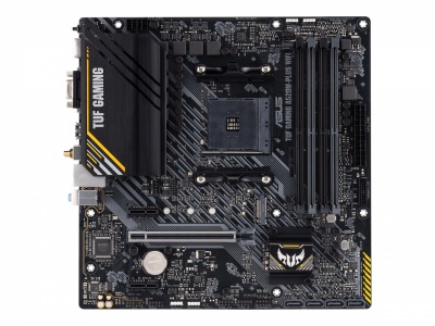 Asus TUF GAMING A520M-PLUS Processor family  AMD, Processor socket AM4, DDR4, Memory slots 4, Supported hard disk drive interfaces 	SATA, M.2, Number of SATA connectors 4, Chipset  AMD A520, Micro ATX