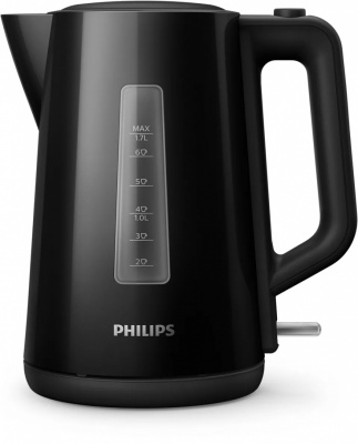 Philips Kettle HD9318/20 Electric, 2200 W, 1.7 L, Plastic, 360° rotational base, Black