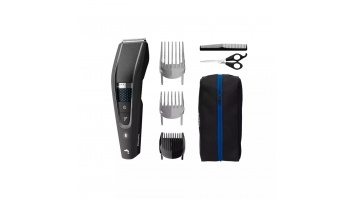 Philips Series 5000 Beard and Hair Trimmer HC5632/15 Cordless or corded, Number of length steps 28, Step precise 1 mm, Black