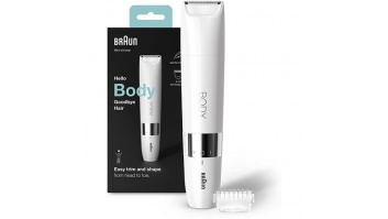 Braun Body Mini Trimmer BS1000 Number of power levels 1, Wet & Dry, White