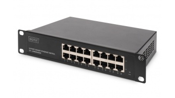 Digitus 16-port Gigabit Ethernet Switch DN-80115 10/100/1000 Mbps (RJ-45), Unmanaged, Rackmountable, Power supply type Internal, Ethernet LAN (RJ-45) ports 16