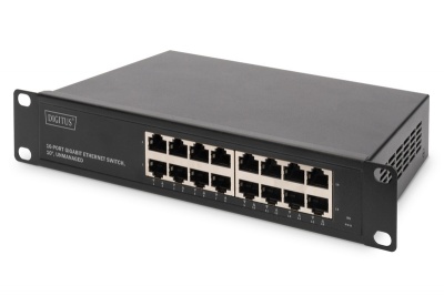 Digitus 16-port Gigabit Ethernet Switch DN-80115 10/100/1000 Mbps (RJ-45), Unmanaged, Rackmountable, Power supply type Internal, Ethernet LAN (RJ-45) ports 16