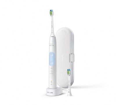 Philips Sonicare ProtectiveClean 5100 Electric Toothbrush HX6859/29 Rechargeable, For adults, Number of brush heads included 2, White/Light Blue, Number of teeth brushing modes 3, Sonic technology