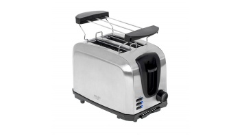 Adler Toaster AD 3222 Power 700 W, Number of slots 2, Housing material Stainless steel, Silver