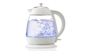 ETA Crystal Kettle ETA315490010 Electric, 2200 W, 1.7 L, Glass, 360° rotational base, Glass/White