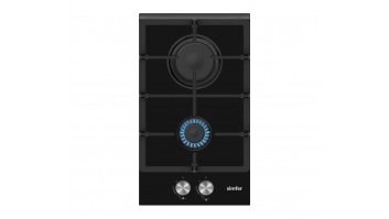 Simfer Hob H3.201.TGRSP Gas on glass, Number of burners/cooking zones 2, Rotary knobs, Black