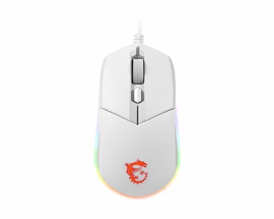 MSI Clutch GM11 Optical, RGB LED light, White, Gaming Mouse, 1000 Hz