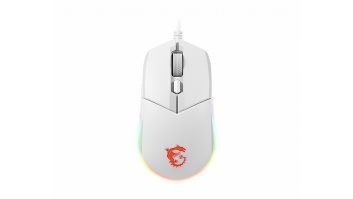 MSI Clutch GM11 Optical, RGB LED light, White, Gaming Mouse, 1000 Hz