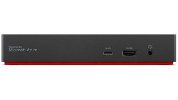 Lenovo ThinkPad Universal USB-C Smart Dock powered by Microsoft Azure Sphere (Max displays: 3/Max resolution: 4K/60Hz/Supports: 2x4K/60Hz/1xEthernet LAN (RJ-45)/2xDP 1.4/1xHDMI 2.1/3xUSB 3.1 (1 always-on)/2xUSB 2.0/1xThunderbolt 3 and 4 downstream/1xUSB-C