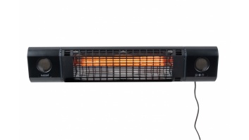 SUNRED Heater SOUND-2000W, Sun and Sound Ultra Wall Infrared, 2000 W, Black, IP54