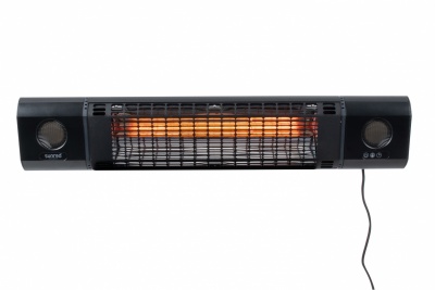 SUNRED Heater SOUND-2000W, Sun and Sound Ultra Wall Infrared, 2000 W, Black, IP54