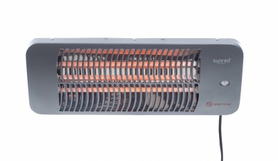 SUNRED Heater LUG-2000W, Lugo Quartz Wall  Infrared, 2000 W, Grey, IP24