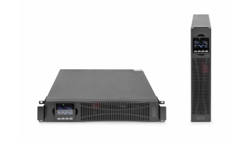 DIGITUS OnLine UPS, rack/tower, 3000VA, 3000W, LCD, 8 x C13, 1 x C19, RS-232, USB, SNMP card (optional), relay card (optional)  Digitus
