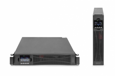 DIGITUS OnLine UPS, rack/tower, 1500VA, 1500W, LCD, 8 x C13, 1 x C19, RS-232, USB, RJ45, SNMP card (optional), relay card (optional) Digitus