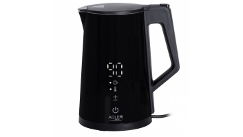 Adler Kettle AD 1345b Electric, 2200 W, 1.7 L, Stainless steel, 360° rotational base, Black