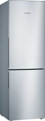 Bosch Refrigerator KGV36VIEAS Energy efficiency class E, Free standing, Combi, Height 186 cm, No Frost system, Fridge net capacity 214 L, Freezer net capacity 94 L, 39 dB, Stainless Steel