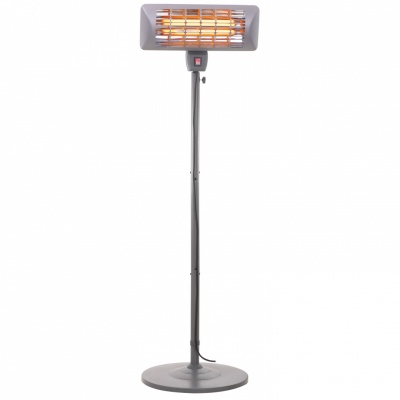 Camry Standing Heater CR 7737 Patio heater, 2000 W, Number of power levels 2, Suitable for rooms up to 14 m², Grey, IP24