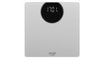 Adler Bathroom scale AD 8175 Maximum weight (capacity) 180 kg, Accuracy 100 g, Silver