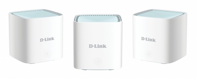 D-Link EAGLE PRO AI AX1500 Mesh System M15-3 (3-pack) 802.11ax, 1200+300  Mbit/s, 10/100/1000 Mbit/s, Ethernet LAN (RJ-45) ports 1, Mesh Support Yes, MU-MiMO Yes, Antenna type 2 x 2.4G WLAN Internal Antenna, 2 x 5G WLAN Internal Antenna