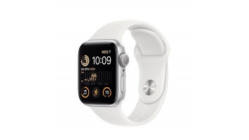 Apple Watch SE GPS + Cellular MNQ23EL/A 44mm, Retina LTPO OLED, Touchscreen, Heart rate monitor, Waterproof, Bluetooth, Wi-Fi, Silver, White