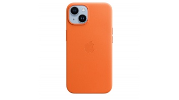 Apple iPhone 14 Leather Case with MagSafe Orange