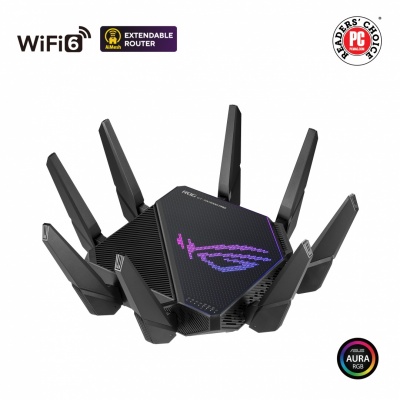 Asus Tri-band Gigabit Wifi-6 Gaming Router  ROG Rapture GT-AX11000 PRO  802.11ax, 480+1148 Mbit/s, 10/100/1000 Mbit/s, Ethernet LAN (RJ-45) ports 4, Antenna type 8xExternal