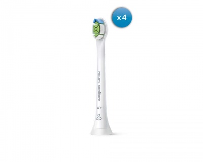 Philips Compact Sonic Toothbrush Heads HX6074/27 Sonicare W2c Optimal For adults and children, Number of brush heads included 4, Sonic technology, White