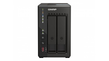 QNAP 2-Bay desktop NAS 	TS-253E-8G J6412 4-core, Processor frequency 2.6 GHz, 8 GB, 2 x HDMI 1.4b, 2x M.2 2280 PCIe slots, 2x USB 2.0; 2 x USB Type-A