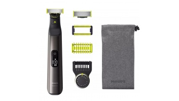 Philips QP6551/15 OneBlade Pro Hair, Face and Body Trimmer Cordless, Wet & Dry, Number of length steps 14, Black/Green