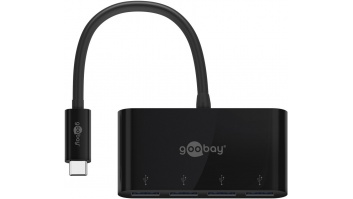 Goobay 4-Port USB-C Multiport Adapter 61073 Black,  USB-A, Type-C