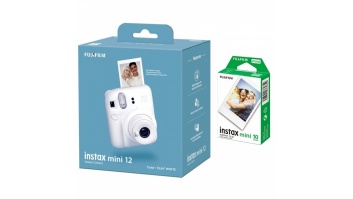 Fujifilm Instax Mini 12 Camera + Instax Mini Glossy (10pl) Caly White