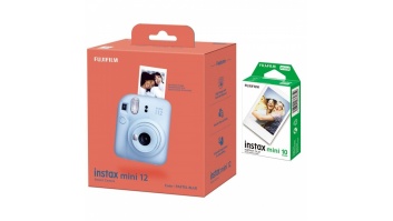 Fujifilm Instax Mini 12 Camera + Instax Mini Glossy (10pl) Pastel Blue