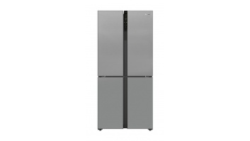 Candy Refrigerator  CSC818FX Energy efficiency class F, Free standing, Side by side, Height 183 cm, No Frost system, Fridge net capacity 288 L, Freezer net capacity 148 L, Display, Silver