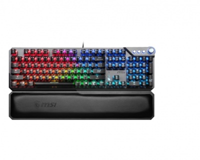 MSI Gaming Keyboard  VIGOR GK71 SONIC BLUE RGB LED light, US, Wired, Black, Blue Switches, Numeric keypad