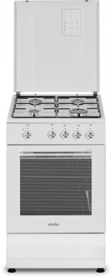Simfer 4401SGRBB Cooker, Gas hob, Gas oven, Width 50 cm, Mechanical control